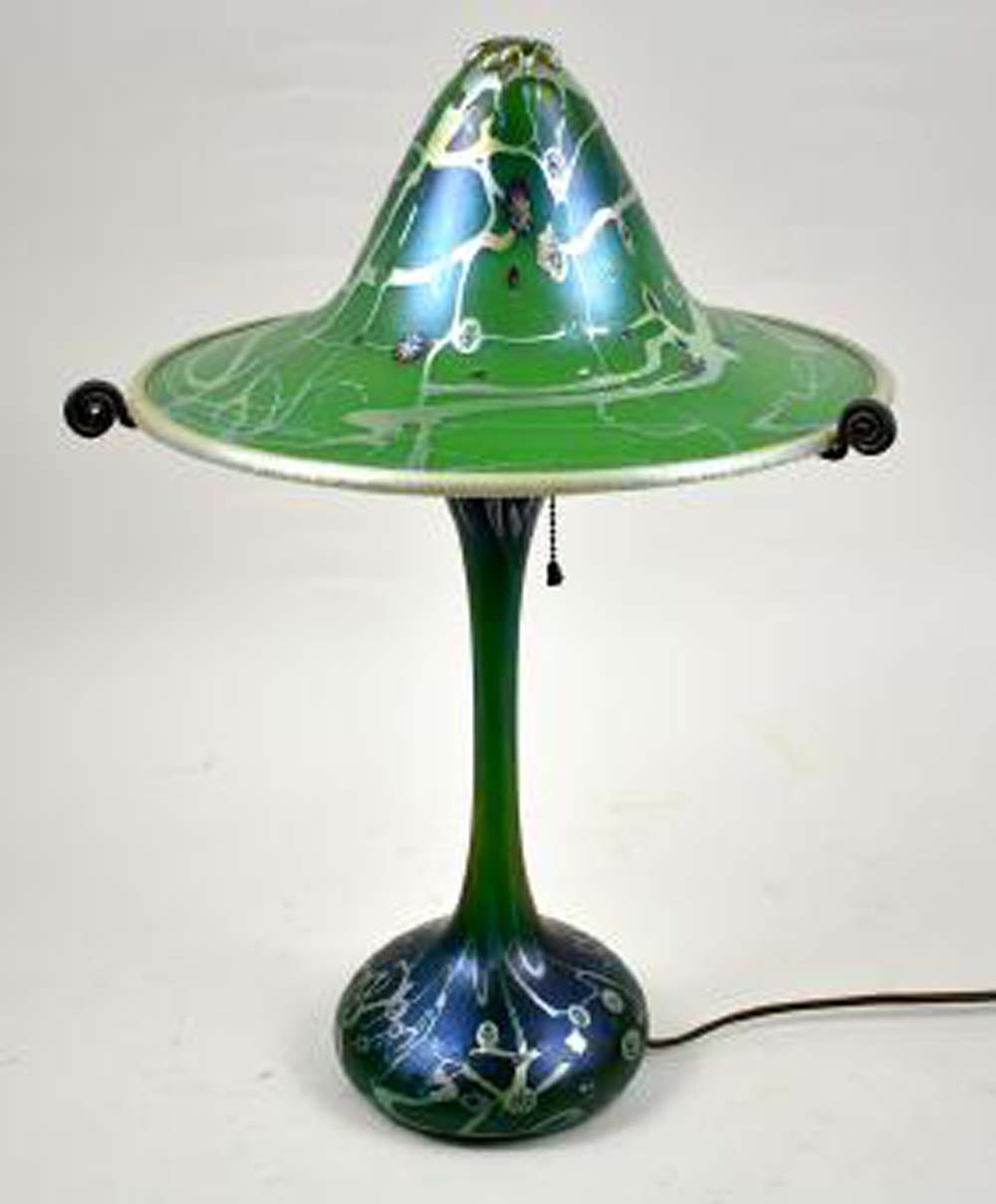 CARL RADKE, ART GLASS LAMPThe