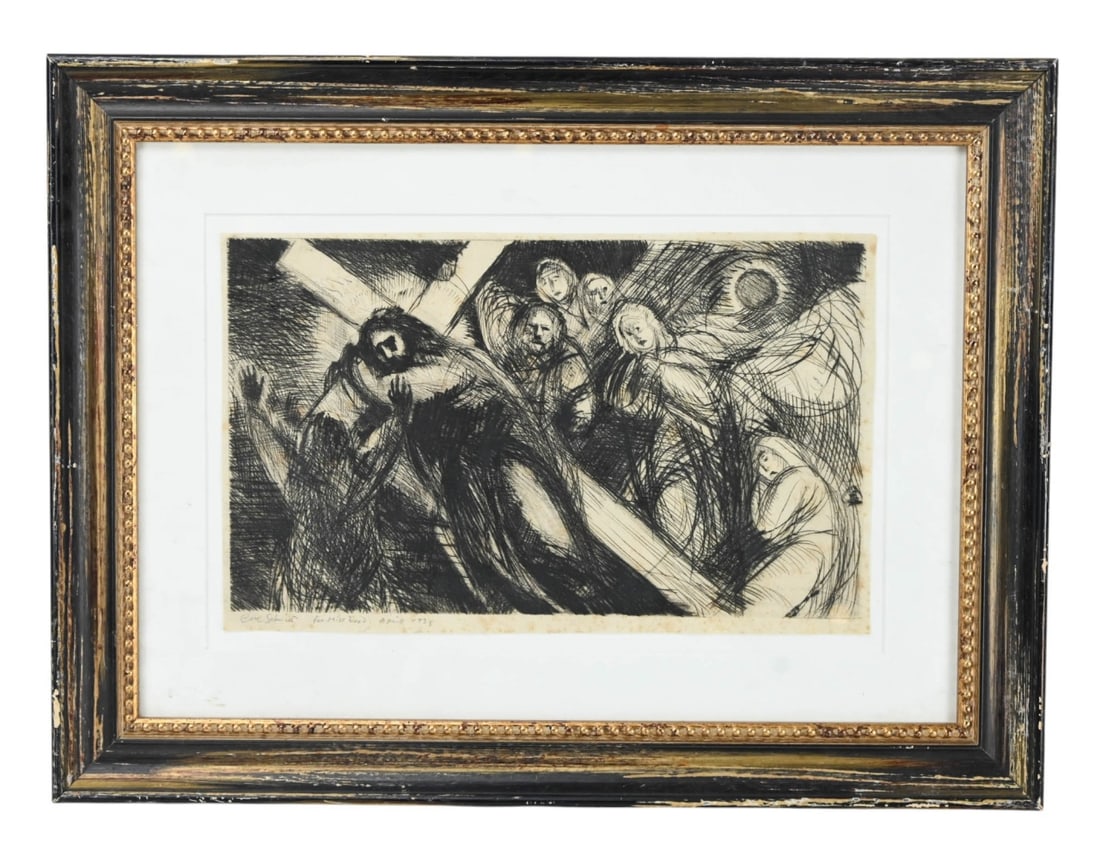 CARL SCHMITT SIGNED ENGRAVING
