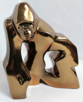 CARL SCHULTZ BRONZE GORILLA<br