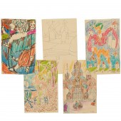CARL SPRINCHORN, (5) DRAWINGS