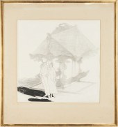 CARL SUBLETT DRAWING, COUPLE W