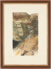 CARL SUBLETT WATERCOLOR, BOAT