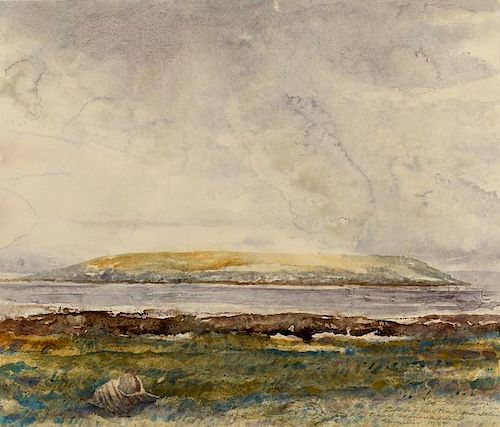 CARL SUBLETT WATERCOLOR OF MAINE