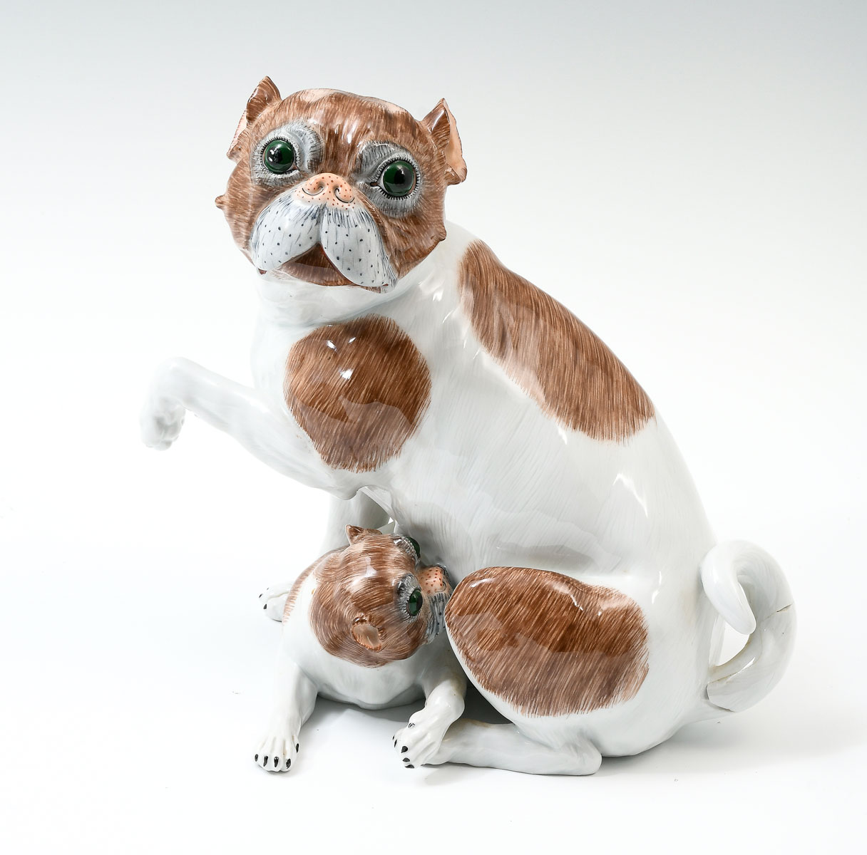 CARL THIEME DRESDEN PORCELAIN DOG