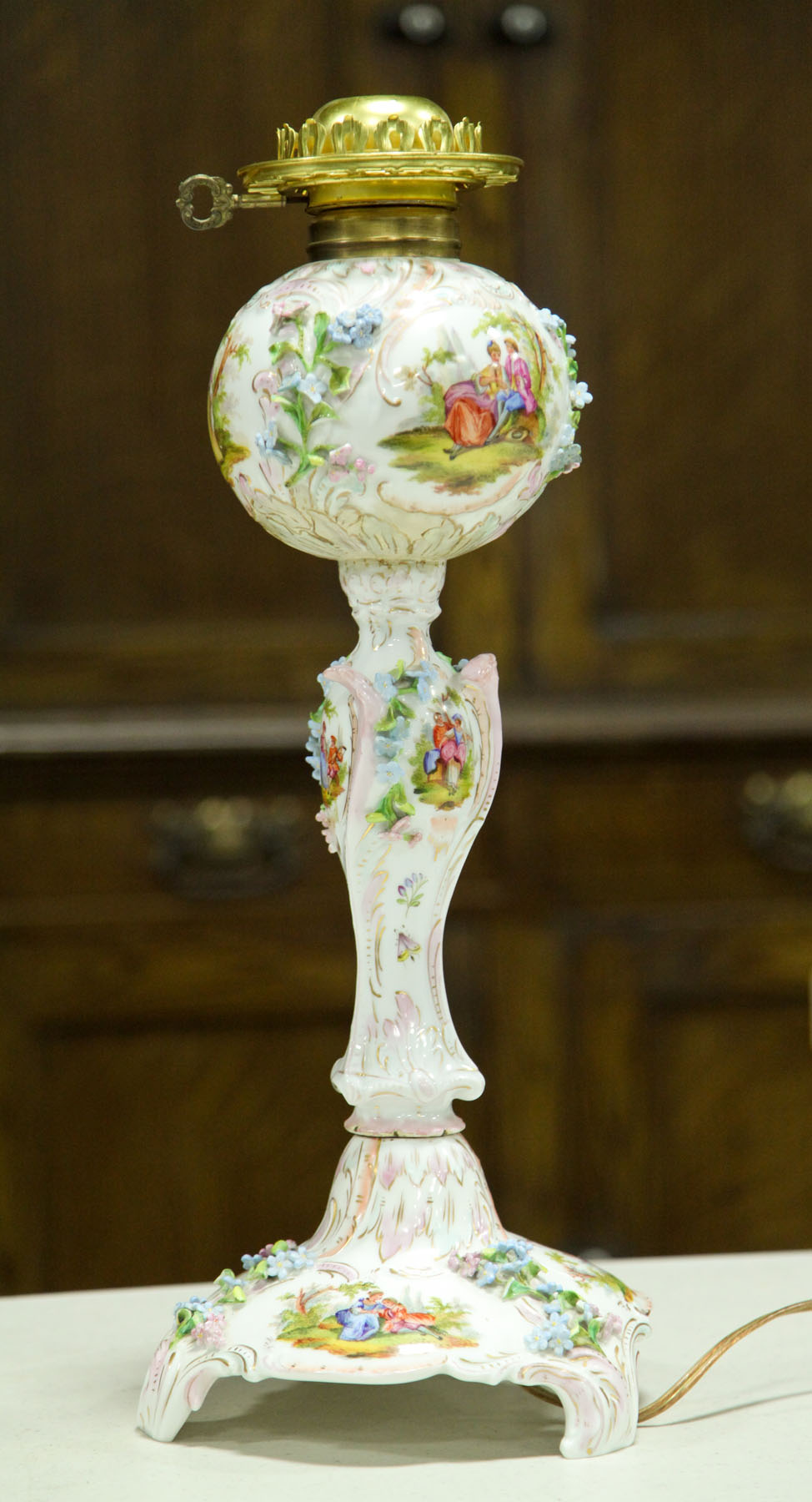 CARL THIEME FIGURAL LAMP.  Germany