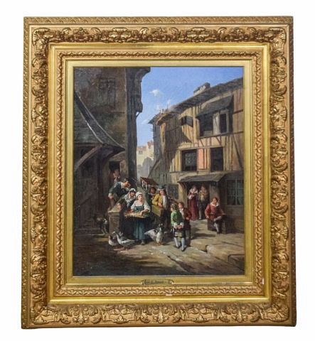 CARLO ROSSI OIL ON CANVAS VILLAGE