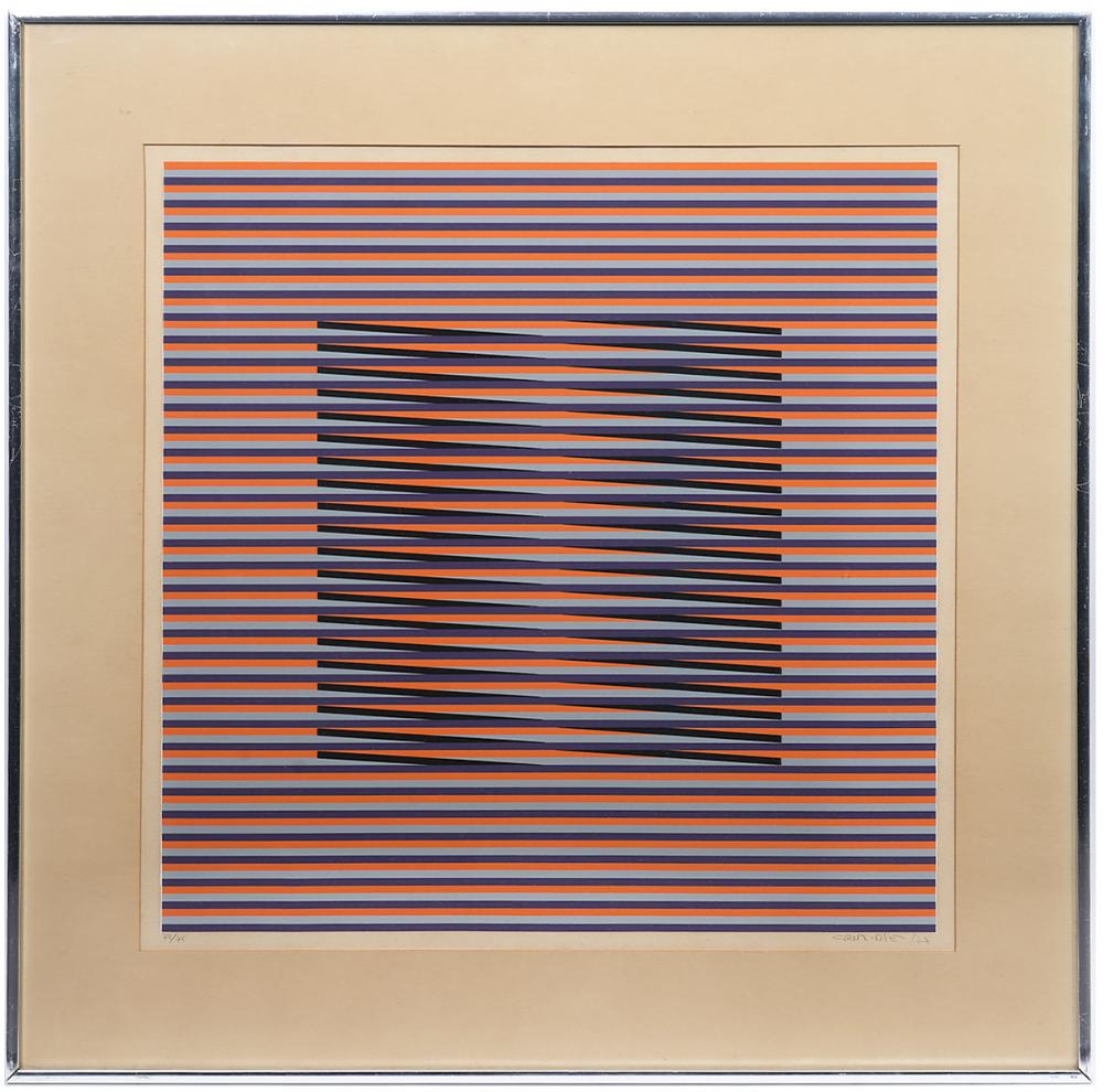 CARLOS CRUZ-DIEZ SERIGRAPH OP ART