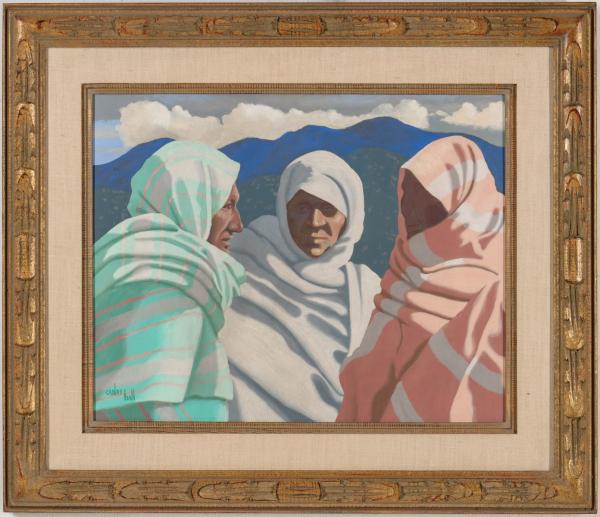 CARLOS HALL (1928 - 1997) OIL ON