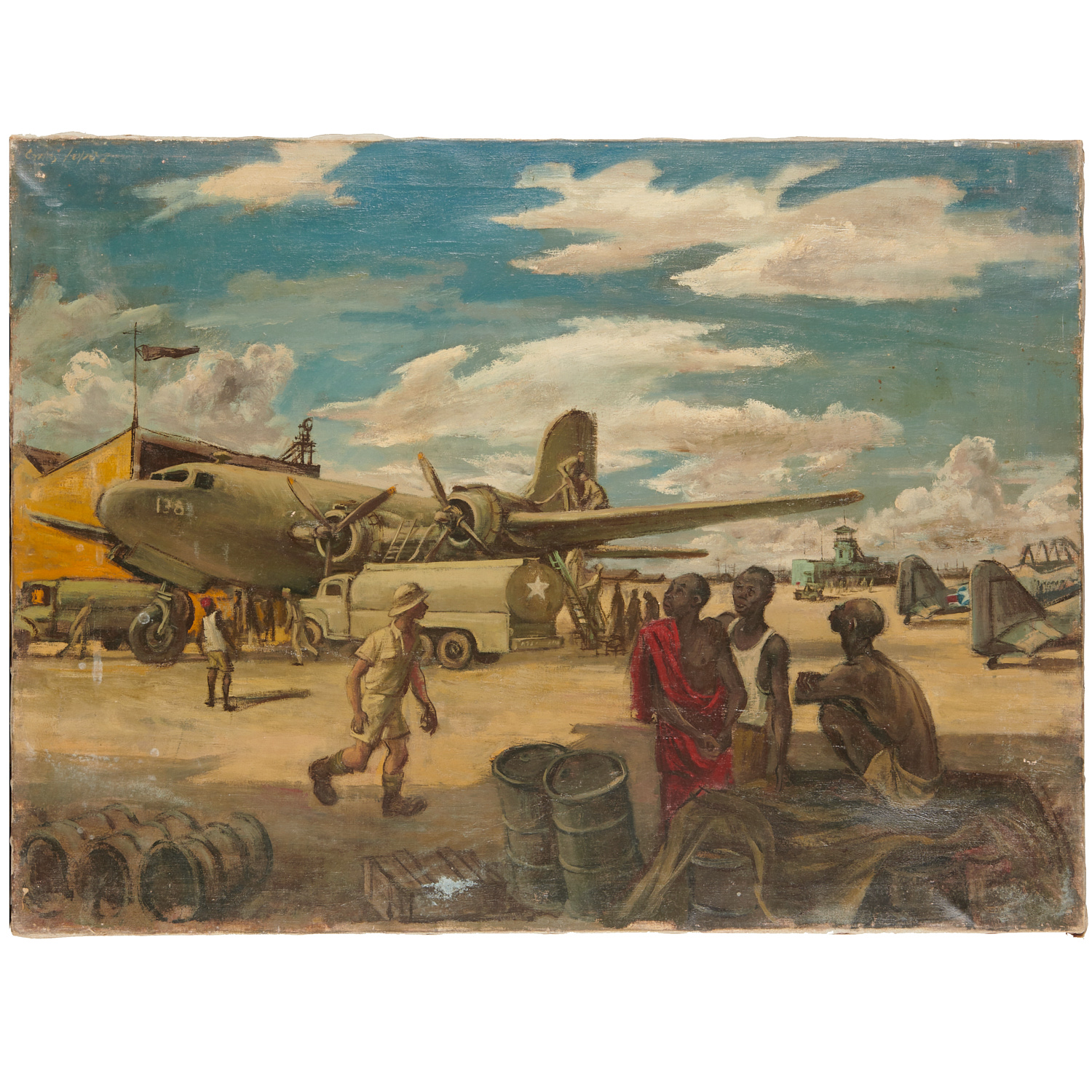 CARLOS LOPEZ, OIL ON CANVAS,
