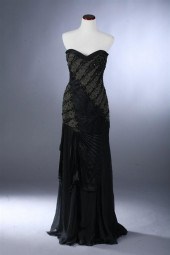 CARLOS MIELE BLACK SILK STRAPL