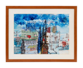 CARLOS NADAL CITYSCAPE SCENE,