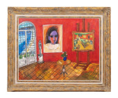 CARLOS NADAL 'SALON ROJO' OIL