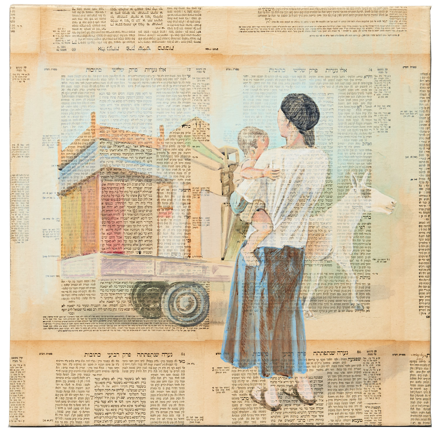 CARLOS VEGA, MIXED MEDIA ON CANVAS,