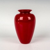 CARLSON ART GLASS VASE, SIGNED