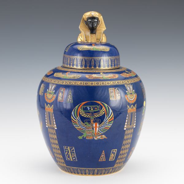 CARLTON GINGER JAR WITH EGYPTIAN