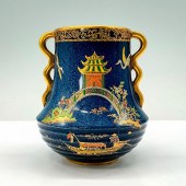 CARLTON WARE PAGODA VASEA blue