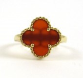 CARNELIAN CLOVER LEAF AND FOUR