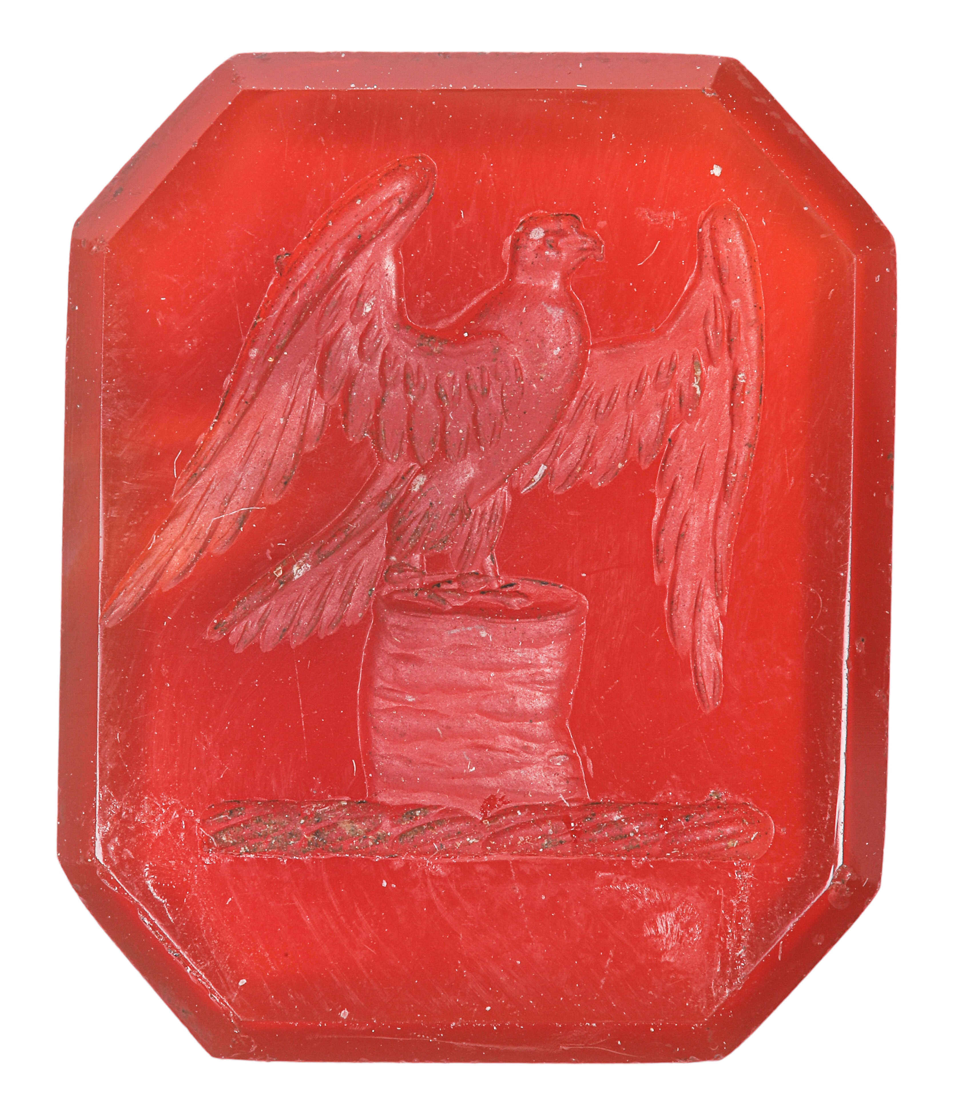 Carnelian intaglio of an American