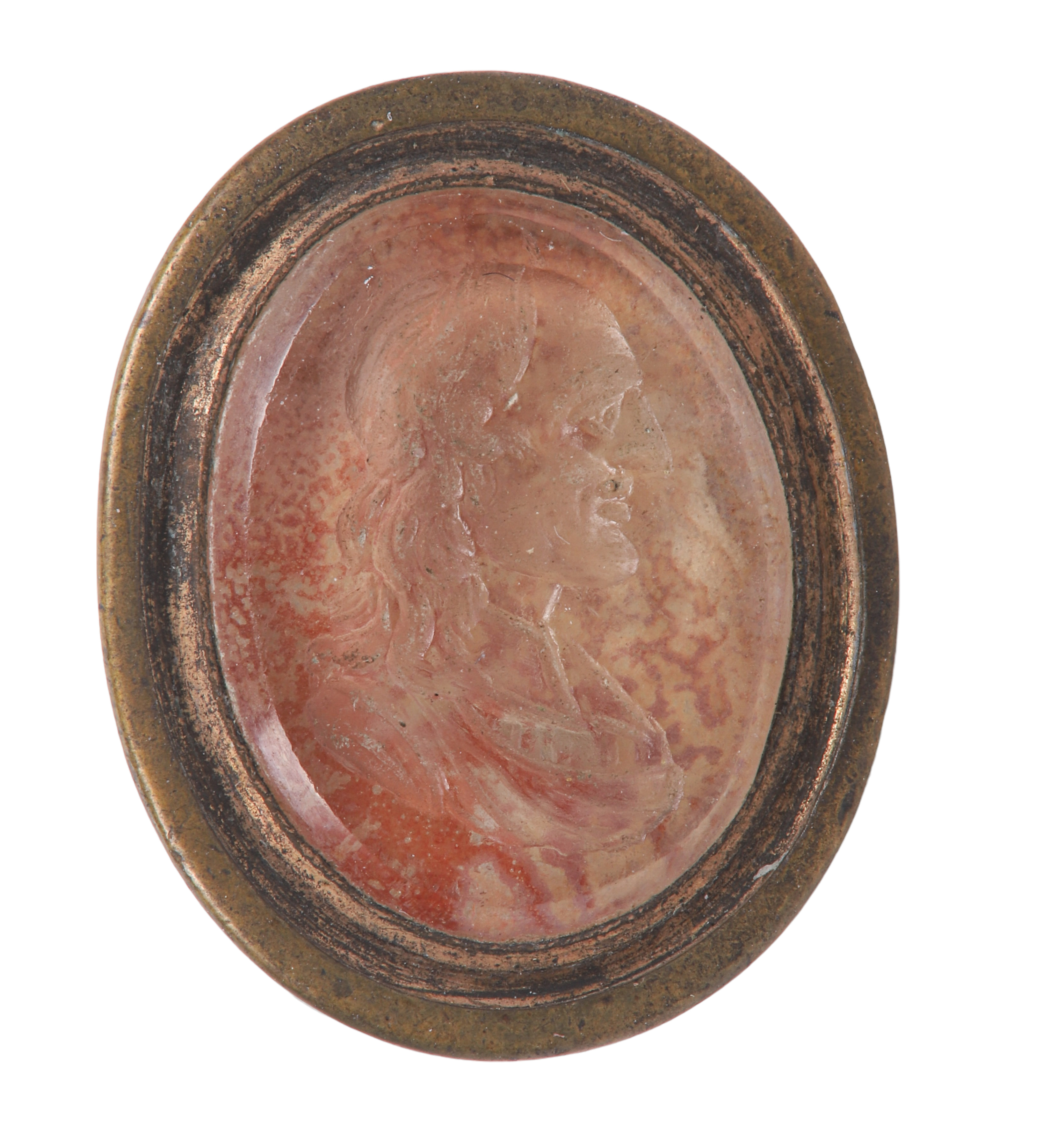 Carnelian Intaglio Portrait Fob