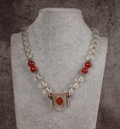 CARNELIAN, SAPPHIRE AND FROSTE