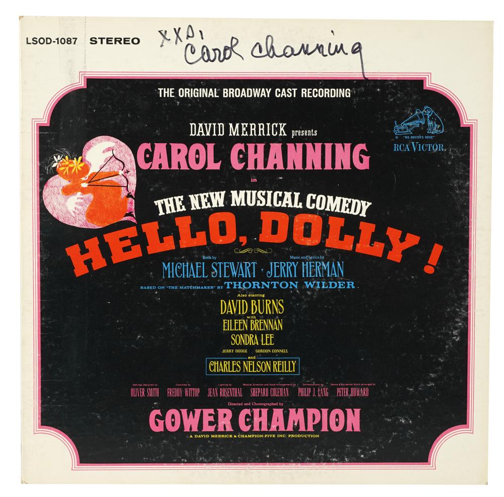 CAROL CHANNING SIGNED 'HELLO,