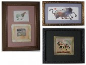 CAROL GRIGG FOUR WATERCOLORS O