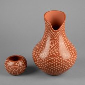 CAROL VIGIL, PAIR OF SGRAFFITO