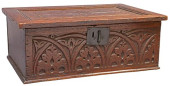 CAROLEAN-STYLE CARVED OAK BIBL