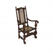 CAROLEAN WALNUT ARMCHAIR
17TH