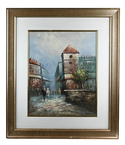 CAROLINE BURNETT SIGNED OIL