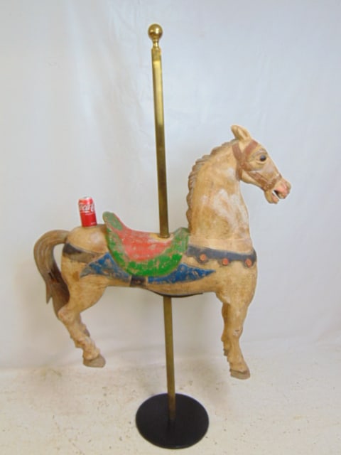 CAROUSEL HORSE ON STAND, PAINTED