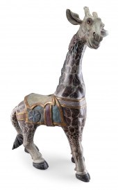 CAROUSEL-STYLE GIRAFFE FIGURE
