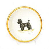 CARR CHINA BOWL, BLACK POODLET