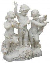 CARRARA MARBLE THREE PUTTI MUS