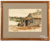 CARRIE CARTER WELLS, WATERCOLO