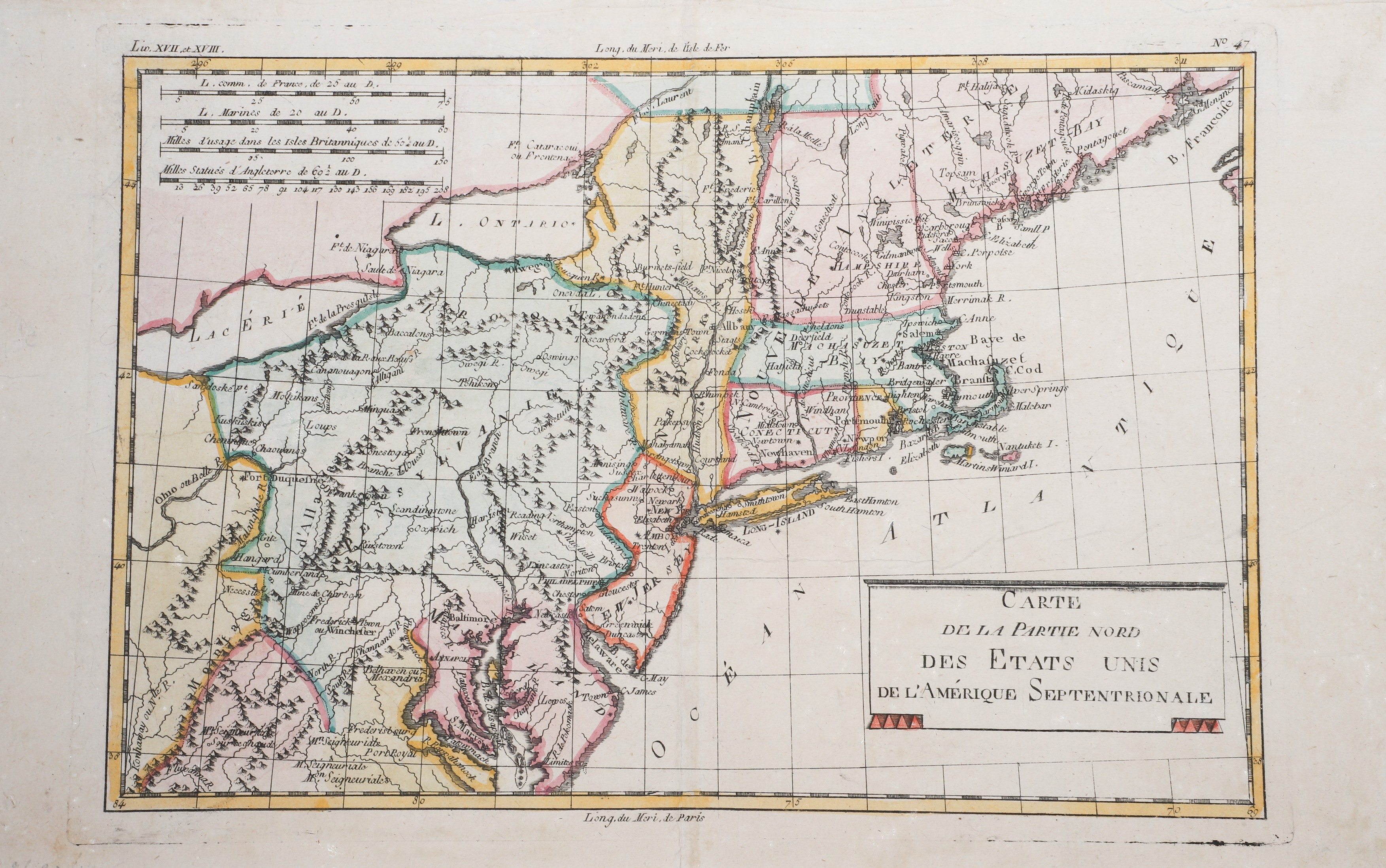 Carte de la partie nord, des