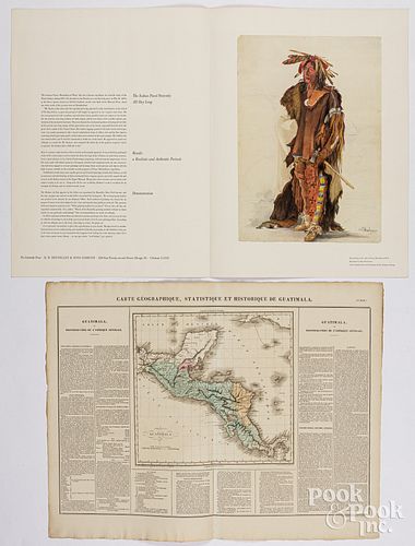CARTE GEOGRAPHIQUE, CIRCA 1825Carte