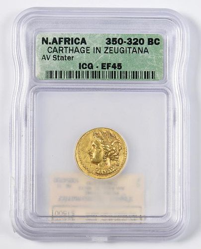 CARTHAGE GOLD AV STATER, ZEUGITANA,