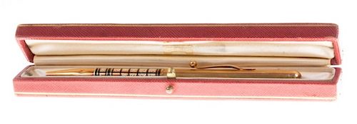 CARTIER 14K GOLD ENAMEL PERPETUAL