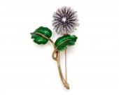 CARTIER 14K GOLD, ENAMEL, SAPP