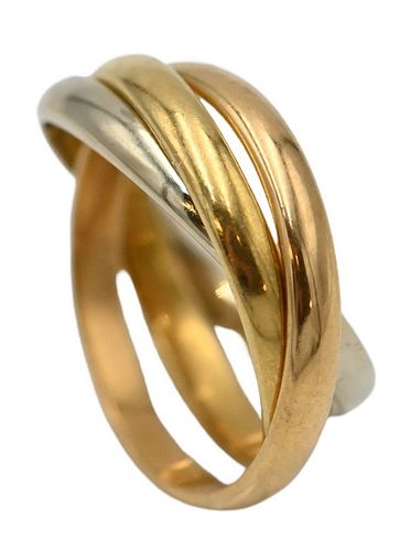 CARTIER 18 KARAT TRI-COLOR GOLD
