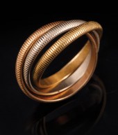 CARTIER 18 KT. TRICOLOR GOLD T