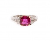 Cartier 18k and platinum ruby