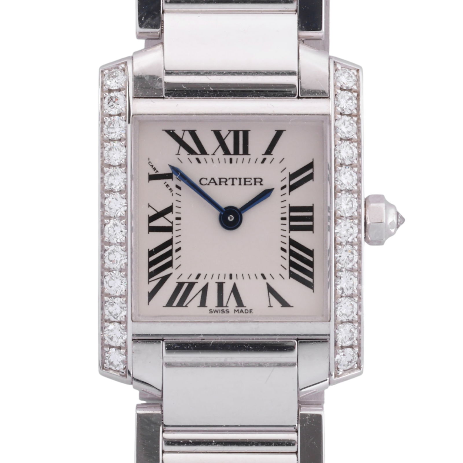 CARTIER 18K GOLD AND DIAMOND TANK