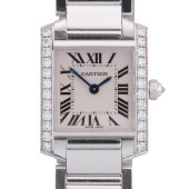 CARTIER 18K GOLD AND DIAMOND T