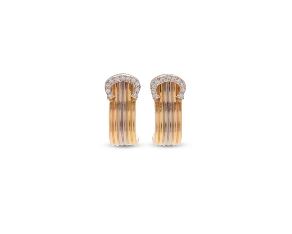 CARTIER 18K GOLD AND DIAMOND 'C