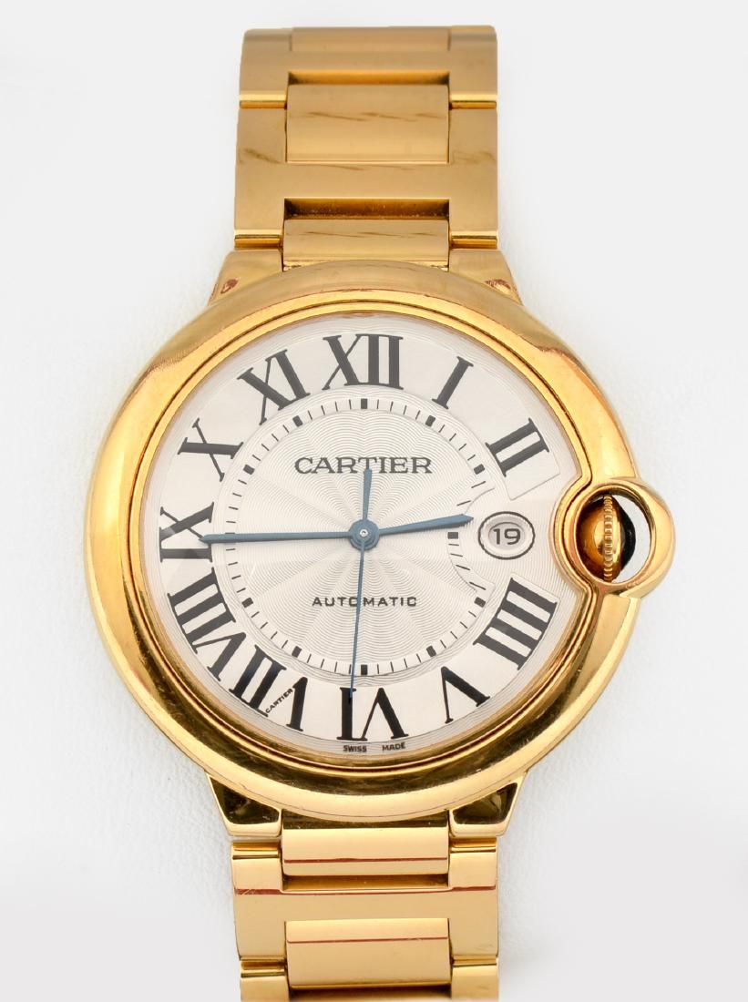 CARTIER 18K GOLD BALLON BLEU WATCH,