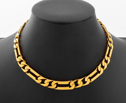 CARTIER 18K GOLD FIGARO LINK
