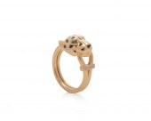 CARTIER 18K GOLD, LACQUER, DIA