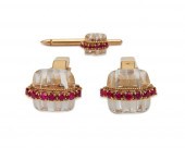 CARTIER 18K GOLD, ROCK CRYSTAL